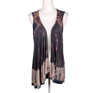 Pure Intent 90's Y2K Tie Dye Festival Coachella Open Flowy Cardigan Top Size L